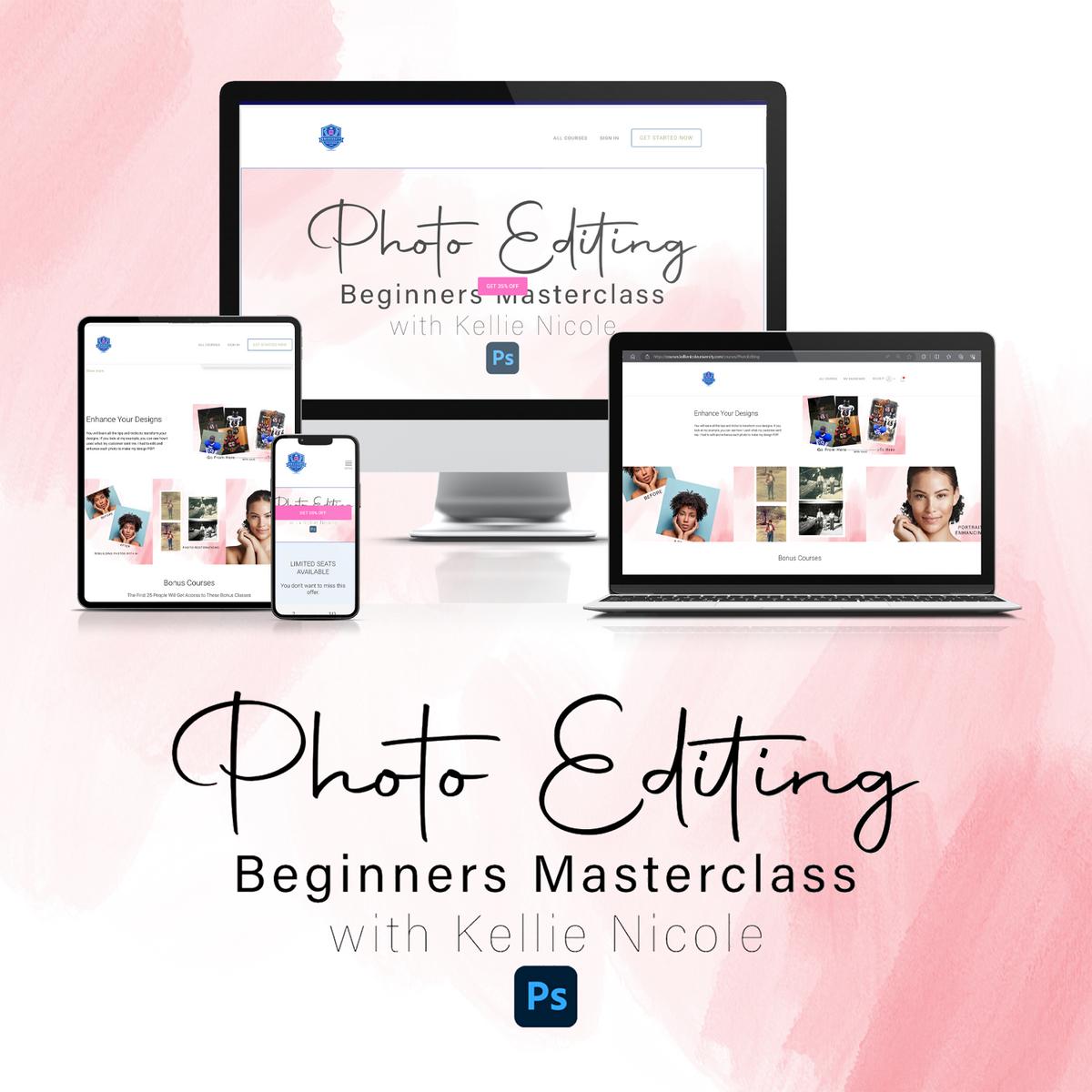 Photo Editing Beginners Masterclass (Lifetime Access) KellieNicole
